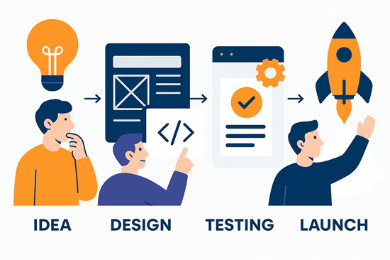 Web Development Process Concept