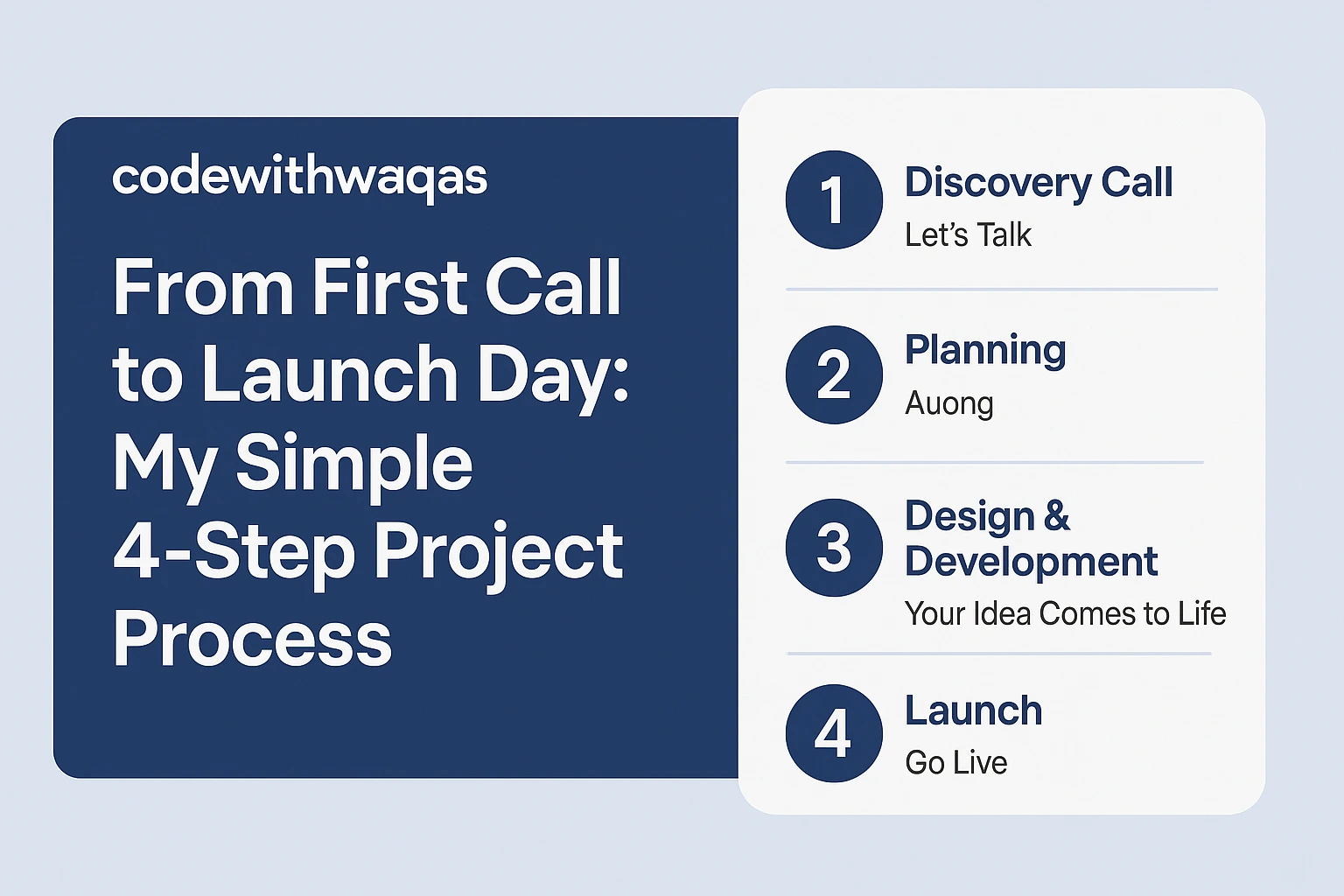 My Simple 4-Step Web Project Process | Code with Waqas