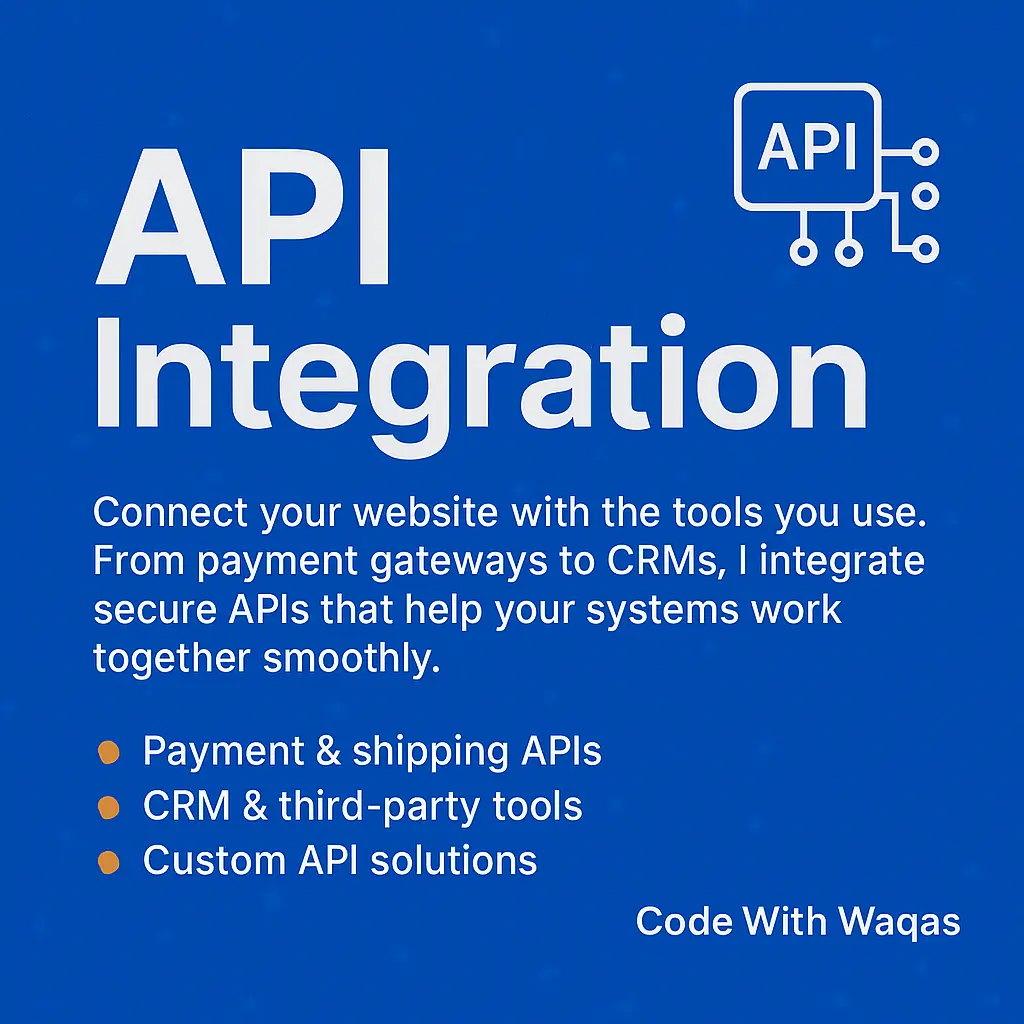 API Integration Services | Code With Waqas
