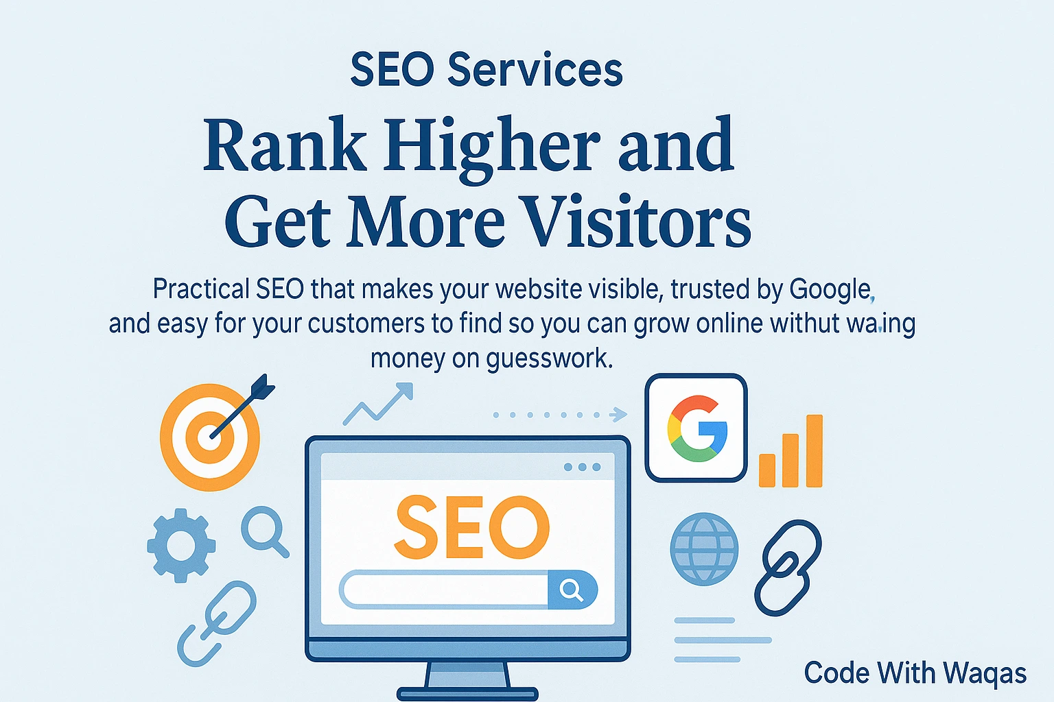 SEO Services in Pakistan | Rank Higher and Get More Visitors | Code With Waqas